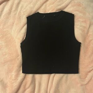 Black zara cropped tank top